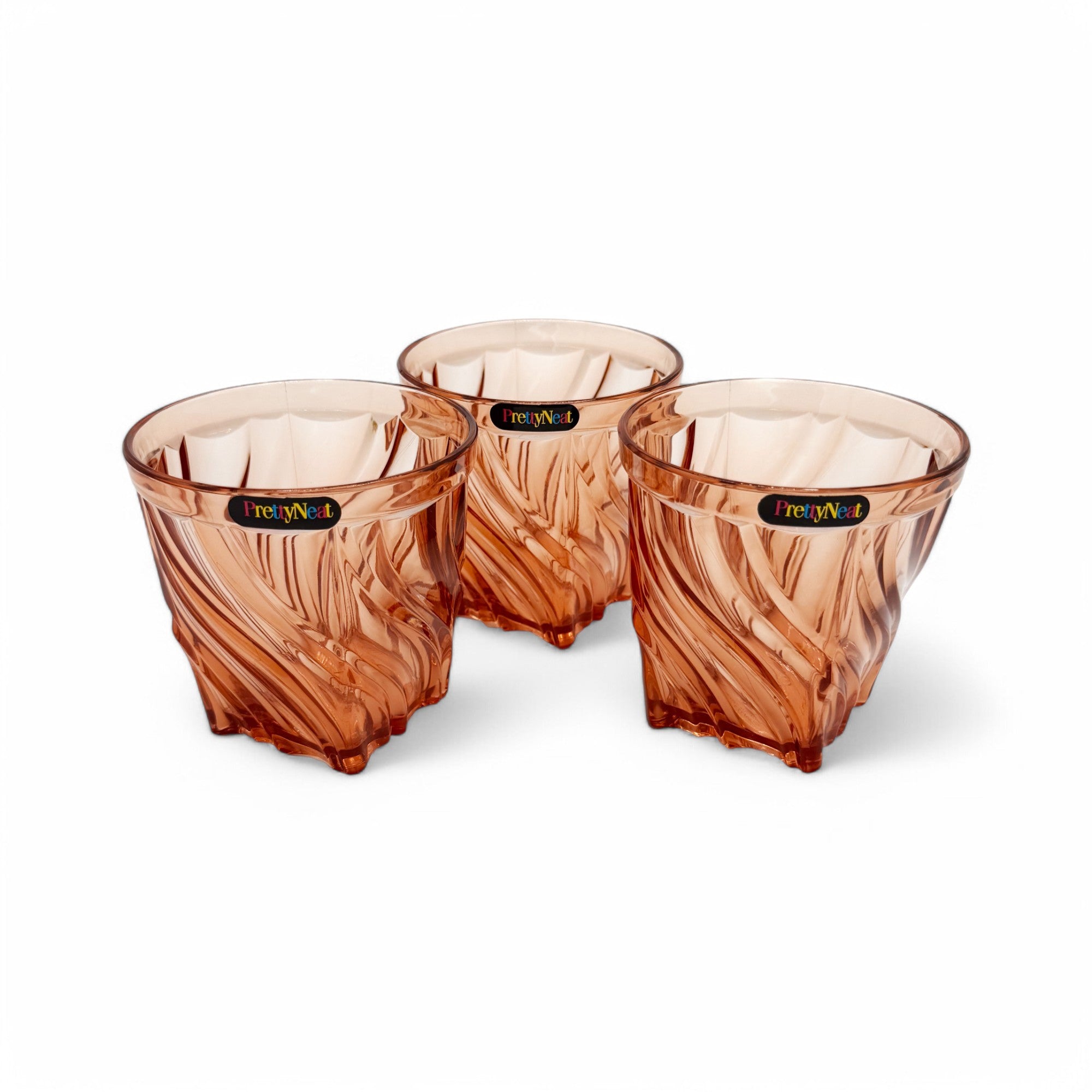 Swirl Crystal Glass - 400 ml - (Pack of 3)